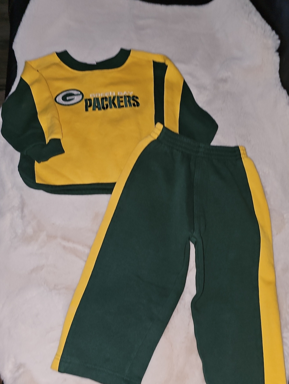 NFL Green and Yellow Packers Kids Matching Set